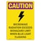 Signmission OSHA CAUTION RADIATION Sign, Microwave Radiation W/ Symbol, 10in X 7in Decal, 10" H, 7" W, Portrait OS-CR-D-710-V-10245 - alternate 1